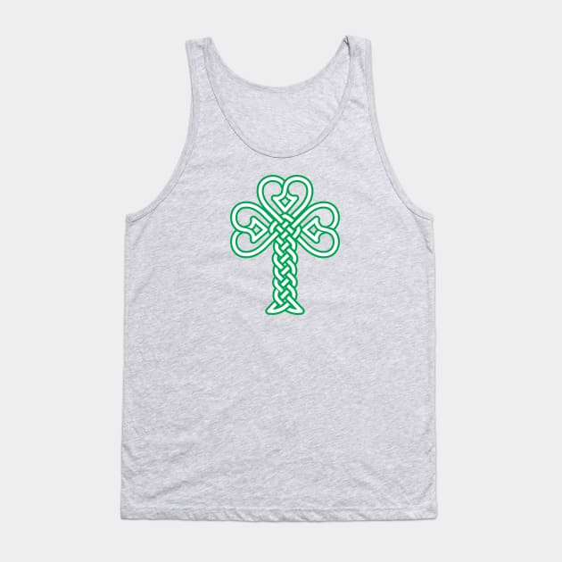 Celtic knotwork Shamrock Tank Top by PeregrinusCreative